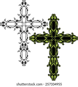 Arte de vectores de diseño cruzado cristiano