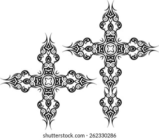 Christian Cross Design Vector Art