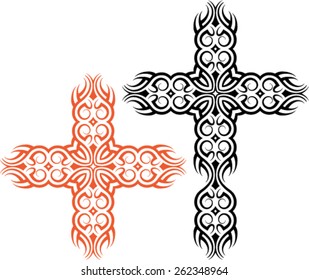 Christian Cross Design Vektor Art