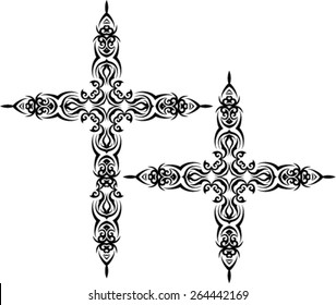 Christian Cross Design Vector Art