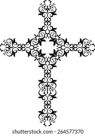 Christian Cross Design Vector Art