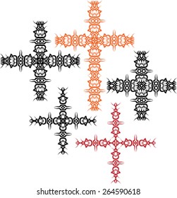 Christian Cross Design Vector Art