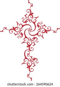 Christian Cross Design Vector Art