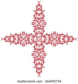 Christian Cross Design Vector Art