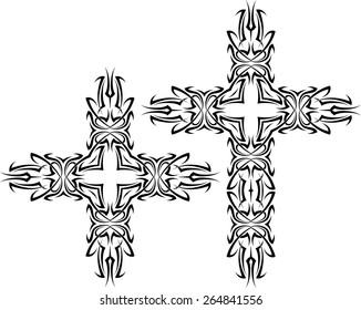 Christian Cross Design Vector Art