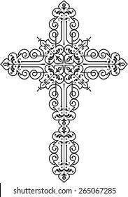 Christian Cross Design Vector Art