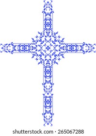 Christian Cross Design Vector Art