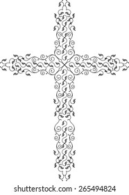 Christian Cross Design Vector Art