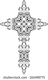 Christian Cross Design Vector Art 
