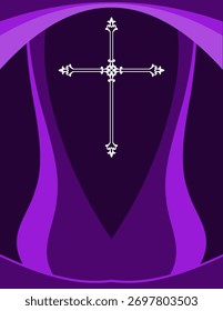 Christian Cross Design Vetor Arte Ilustração