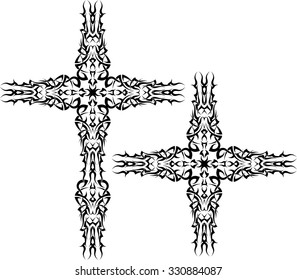 Christian Cross Design Vector Art