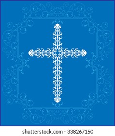 Christian Cross Design Vector Art