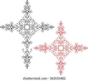 Christian Cross Design Vector Art