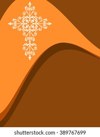 Arte de vectores de diseño cruzado cristiano