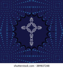 Christian Cross Design Vector Art