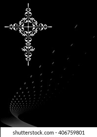 Christian Cross Design Vector Art