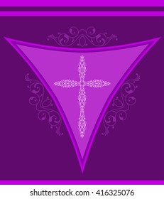 Christian Cross Design Vector Art