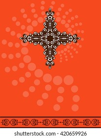 Christian Cross Design Vector Art