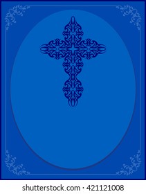 Christian Cross Design Vector Art