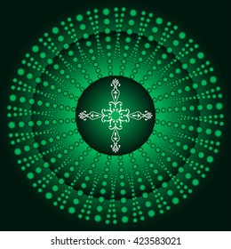 Christian Cross Design Vector Art