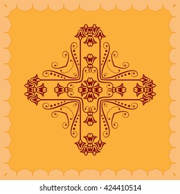 Christian Cross Design Vector Art