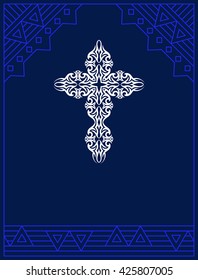 Christian Cross Design Vektor Art