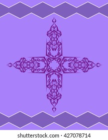 Christian Cross Design Vector Art