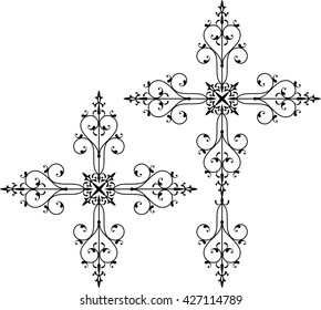 Christian Cross Design Vetor Arte