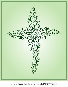 Christian Cross Design Vector Art