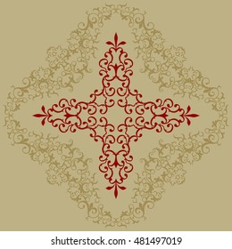Christian Cross Design Vector Art