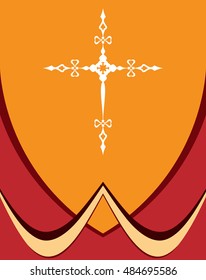 Arte de vectores de diseño cruzado cristiano