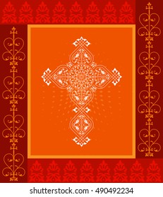 Christian Cross Design Vector Art