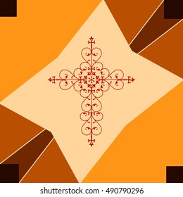 Christian Cross Design Vector Art