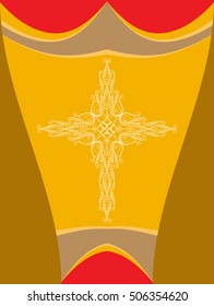 Christian Cross Design Vector Art