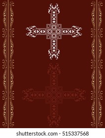 Christian Cross Design Vector Art