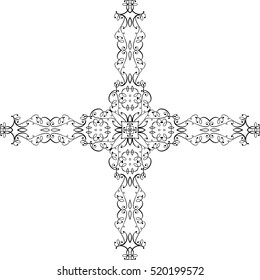 Christian Cross Design Vector Art