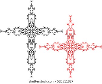 Christian Cross Design Vektor Art