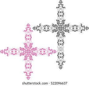 Christian Cross Design Vector Art