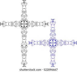 Christian Cross Design Vector Art