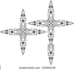 Christian Cross Design Vector Art