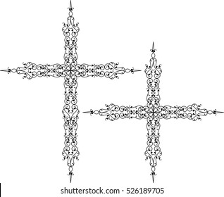 Christian Cross Design Vetor Arte