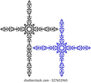 Christian Cross Design Vector Art