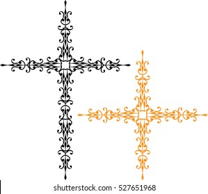 Arte de vectores de diseño cruzado cristiano