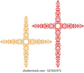 Christian Cross Design Vector Art