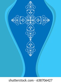 Christian Cross Design Vector Art