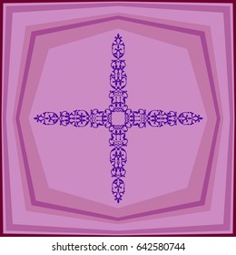 Christian Cross Design Vector Art