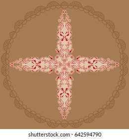 Christian Cross Design Vector Art