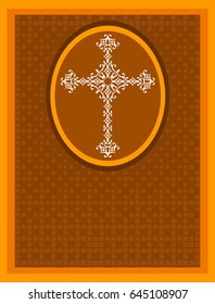Christian Cross Design Vector Art