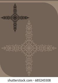 Christian Cross Design Vector Art