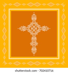 Christian Cross Design Vector Art